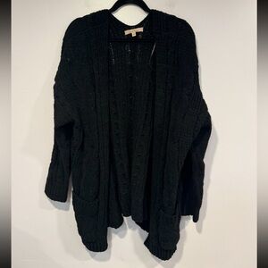 Love tree knit black boutique cardigan